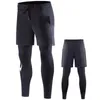 Pantalons pour hommes Automne et hiver Couleur unie Élastique Séchage rapide Leggings Sweat Basketball Fitness