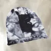 Ball Caps 2024 Knitted Hat Contrast Color Tie Dyed Trendy Winter Warm Hip Hop Outdoor For Men And Women