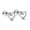 Stud -oorbellen Luxukisskids 12pairs uitgehold klein hart voor vrouw Koreaanse mode kleine charmes piercing kinderstaal