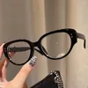 Güneş gözlüğü retro kedi göz oval çerçeve gözlükler kadınlar anti -mavi ışık moda y2k tarzı gözlük gözlükleri 2024