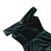 Robes décontractées Femmes Vert Velours One-Cou Noël Robe Vintage Hiver Chaud Femme Vêtements Grande Taille Fête D'anniversaire Élégante