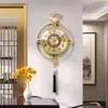 Zegarki ścienne Art Home Dekoracja Elegancka prezent za okrągły salon Klasyczne nowoczesne ręczne numer