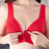 Reggiseni Reggiseno sexy con chiusura frontale da donna Chiusura senza fili per lingerie push up Taglie forti Senza anello in acciaio