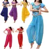 Scene Wear Women Bollywood Belly Dance Costume Sparkly Crop Top och Harem Pants Performance Egyptiska Indien Arabiska kostymer