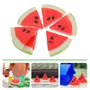 Party Decoration 6 Pcs Pography Props Fake Watermelon Slices Fruit Decorations Small Colored Realistic Model High Simulation Artificial