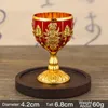 Kubki 1PCS Vintage Wine Cup 30 ml retro metalowe szampan grawerowanie wzoru kwiatowego Prezent dla miłośnika whisky