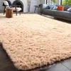 Alfombra suave y peluda para sala de estar, alfombras esponjosas para niños, alfombra grande de felpa beige para dormitorio, habitación de niños, guardería, decoración moderna para el hogar 240123