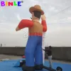 Groothandel gigantische grappige karakter opblaasbare cowboy figuur voor feestevenement decoratie aangepaste cartoon vorm