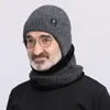 Berretti Set di sciarpe per cappelli caldi Uomo Donna Maglia invernale Accogliente berretto con paraorecchie Ghetta per collo in peluche Combo per