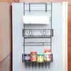 キッチンストレージ冷蔵庫スパイスラック鉄の棚棚多機能磁気調味料のための磁気