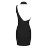 Casual Dresses JUNE LIPS 2024 Women Summer Good Quality Black Cut Out Back Open Bandage Dress Party Evening Wholesale Dropship