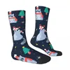 Men's Socks Raccoons Christmas Day Male Mens Women Autumn Stockings Printed