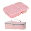 Lunchbox mit Geschirrfächern, leicht zu reinigen, ideal für Kinder und langlebig, umweltfreundlich, auslaufsicher