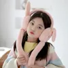 1Pcs Ladies Plush Autumn And Winter Warm Earmuffs Lovely Air Bag Rabbit Ears Cold soft Comfortable Earmuffs Daily Wear240125