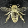 Housse de coussin carrée en velours avec impression de feuille d'insecte, taie d'oreiller avec estampage doré, abeille, 240129