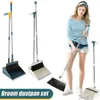 Broom Dustpan Set Combination Long Handle Hushåll Borstar Magic Folding Standing Non Stick Hair Roting Sweep Tool 240123