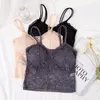 Camisoles Réservoirs Femmes Dentelle Débardeur Sexy Évider Réservoir Bretelles Rembourrées Haut Pour Femmme Confortable Récolte Lingerie Bralette Sous-Vêtements