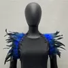 Echarpes Plume Épaule Wrap Doux Shrug Châle Avec Décor De Dentelle Réglable Pour Cosplay Party Stage Performance Danseur Élégant