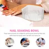 Nail Gel Manicure Hand Soak Bowl White Serving Tray Polish Remove Wash Soaker Tub