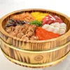 Diny sets Mixing Bowls Sushi Bucket Japanese kookrijstronde Ronde restaurant Keuken houten moeder