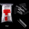 12bag 500pcsbag xxl Clearnature C-Curve Square Half Cover Nail Tips 0-9 Storlek Halva Cover False Nail Tips Acrylic Salon Nail 240119