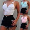 Canottiere Canotte Donna Gilet Crop Wire Reggiseno Lingerie Intimo sexy con scollo a V S-3XL