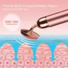 5in1 24K or beauté baguette visage masseur électrique vibrant Rose Quartz 3D rouleau levage corps Gua Sha Jade 240118