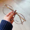 Sunglasses Frames Blue Light Blocking Eyeglasses Frame Fashion Style Round Shape Glass For Men Women TR90 Material Female