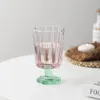 225 ml kreativ färgad glasbägare glass glas kopp kall dryck frukt te kopp dessert kopp dekorativ glas kopp 240124