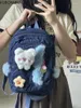 Sacs d'école Japonais Vintage Femmes Sacs À Dos Denim Mignon Mochilas Harajuku Bleu Sac À Dos Étudiants Kawaii Mode Dames Sac Preppy Style