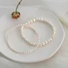 ASHIQI naturel perle d'eau douce cheville chaîne élastique cheville plage cheville Bracelet bijoux dames mode 240202