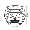 Titulares de vela KX4B Metal Tea Light Holder Hollow Geometric Tealight Stand para peças centrais de festa de aniversário de casamento