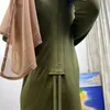 Etnische kleding moslimvrouwen binnenjurk basic effen kleur gewaad islamitisch ondergoed lange mouw abaya dubai turks arabisch bescheiden femme