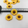 Charms 10st Korea Sunflowers Daisy Harts Flowers Pendant Flatback Craft for Earring Keychain DIY Jewelry Making Resultat