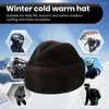 Bérets d'hiver pour hommes, chapeau en fausse fourrure épaisse, peluche résistante au froid, coupe-vent, accessoire de mode en plein air, couleur unie