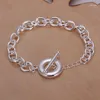 Link Bracelets Silver Color Exquisite Circular Bracelet Fashion Charm Joker Temperament Personalized Jewelry Birthday Gift H090