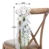 Fleurs décoratives réutilisables, accessoires de photographie de fleurs artificielles pour dossier de chaise, décoration d'église de mariage en plein air