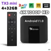 Oryginalny Tanix TX3 Mini Android 110 Amlogic S905L 2G 16G 24G WIFI 4K TV Box Smart H 265 1G 8G TX6 TVBOX 240130