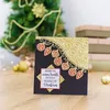 Confezione regalo di Natale, pizzo, metallo, fustelle, stencil, carta di carta, scrapbooking fai da te