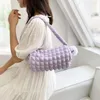 Sacos de noite estilo coreano nuvem bolsa de ombro bonito xadrez grande capacidade axilas crossbody cor sólida plissado bolha bolsa meninas