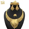 ANIID Ensemble de bijoux nigérians Bijoux de mariage pour femmes Dubaï Plaqué or 24 carats Bijoux de créateurs africains Boucles d'oreilles Collier de mariée 240123