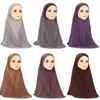 Etnische kleding één stuk Amira moslimvrouwen twee lagen chiffon hijab effen kleur sjaal islamitische Khimar Arabië sjaals Maleisië hoofddoeken