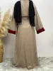 Etnische kleding Maleisische vest Abaya's met lange mouwen Moslimjurk voor dames Lace-up Arabische femme Abaya Elegante avondfeest Islamitisch Turkije