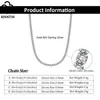 Rinntin Solid 925 Sterling Silver Womens Tennis Necklace Sparkling Round Cubic Zirconia for Women Neck Chain Jewelry SC45 240123