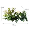 Dekorativa blommor Simulerade gröna växter Rose Pompom Greenery Party Event Stage Store Layout Road Lead Banket Props Bouquet