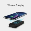 Power Bank 10000mAh med US EU Plug Qi trådlös laddare för iPhone 14 13 Pro Samsung Xiaomi Tablet PowerBank 3 i 1 väggladdare