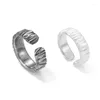 Cluster Ringe 925 Silber Original Schwarz und Weiß Paar Ring Paar Männer Einfache Unregelmäßigen Neutralen Stil Für Frauen Schmuck