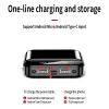 Batterie externe détachable à trois fils, 20000 mAh, grande capacité, Portable, double chargement USB, prend en charge Apple type-c