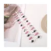 False Nails 24pcs 재사용 가능한 네일 아트 인공 내구성 풀 커버 손가락 DIY 장식 여성