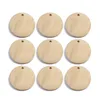 Charms SAUVOO Beige Wooden Blank Disc Round Pendent Hanging Tags Flat Natural Wood Signs For DIY Crafts Jewelry Making Finding